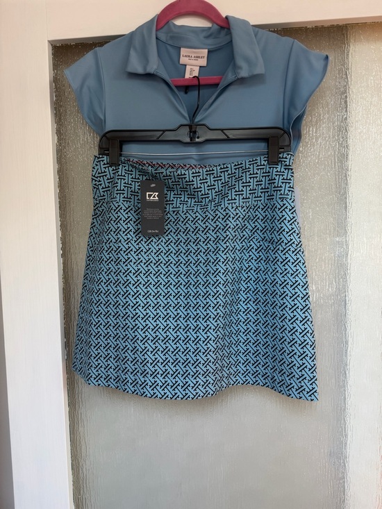 Cutter & Buck Blue and Black Geo-Print golf skort size 4 - Picture 6 of 9
